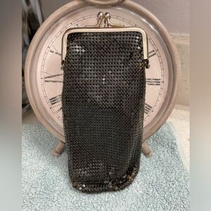 Whiting & Davis Vintage Black Mesh Eye Glass Clutch